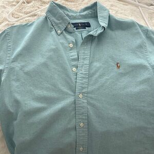 Ralph Lauren Men's Teal Button Down Shirt